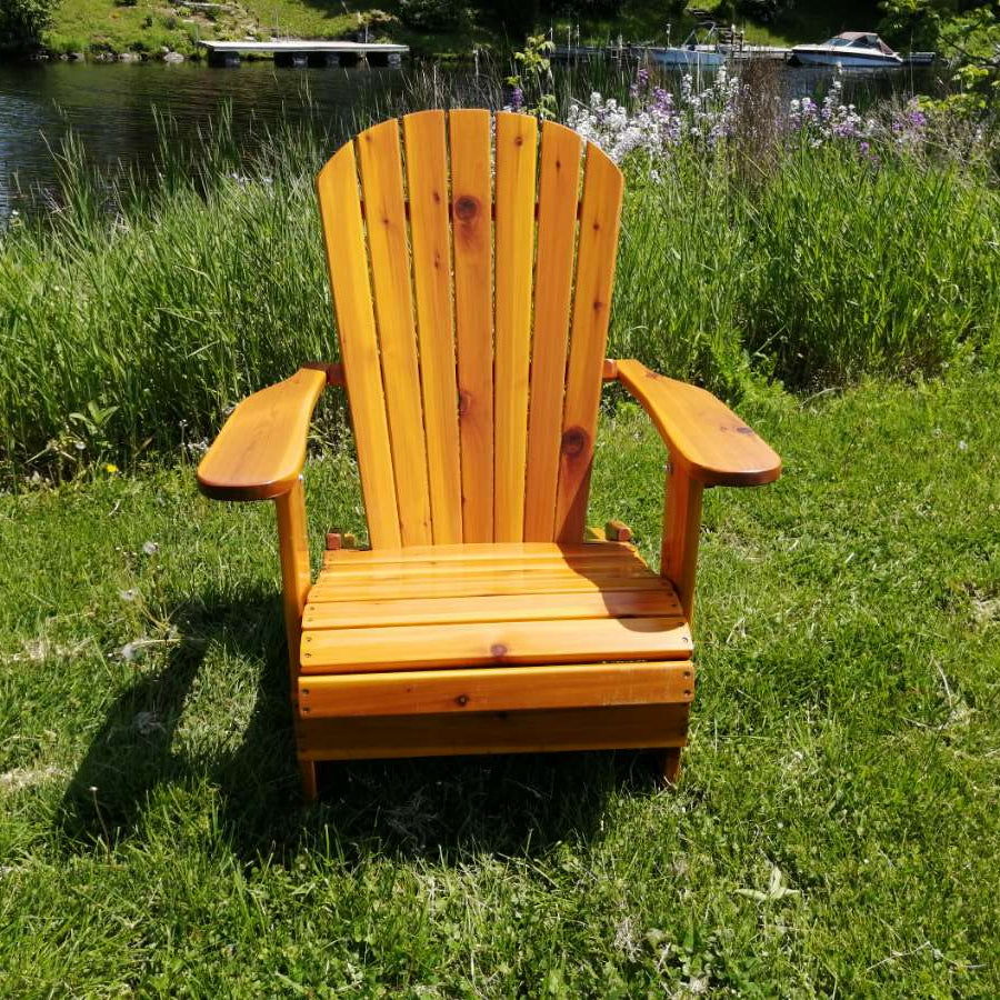 Wooden Royal Upright Adirondack Chair, easiest to get in and out of, partial kit(Large)