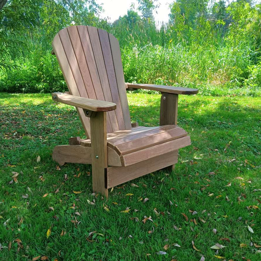 Wooden Royal Upright Adirondack Chair, easiest to get in and out of, partial kit(Large)