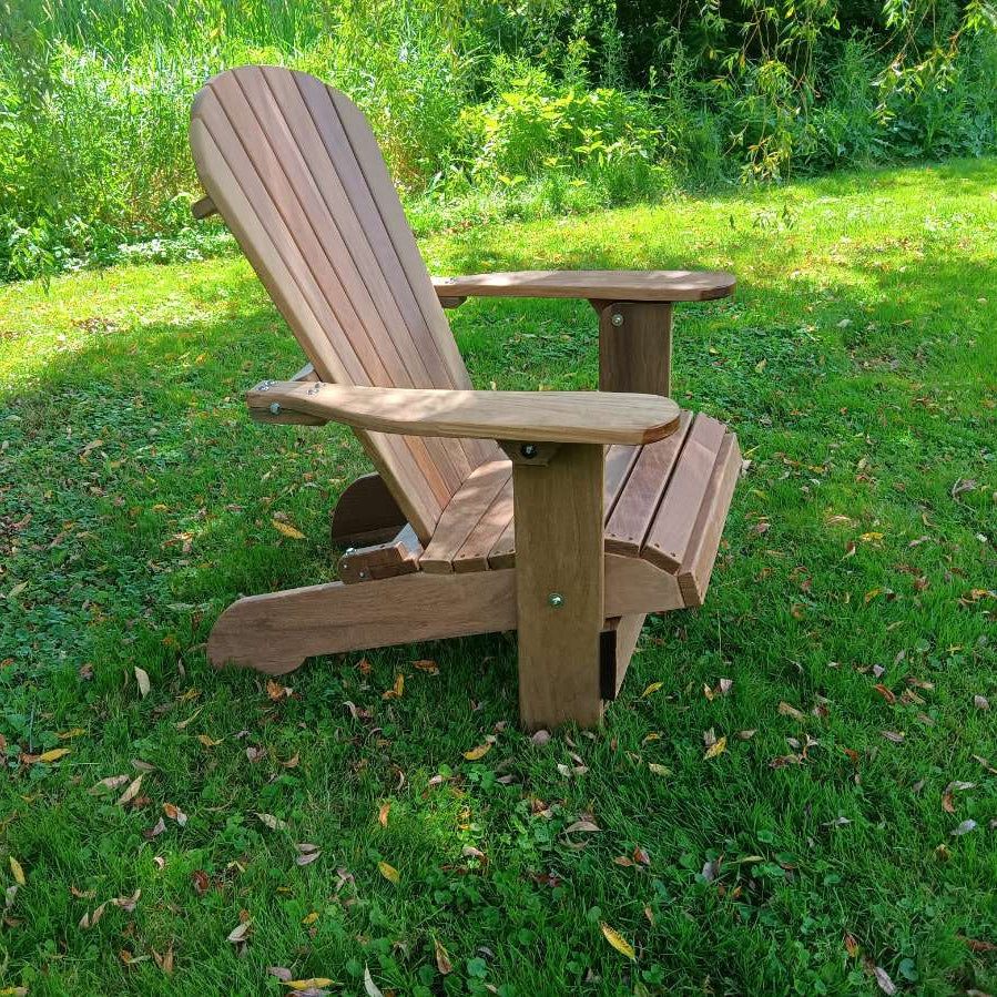 Wooden Royal Upright Adirondack Chair, easiest to get in and out of, partial kit(Large)
