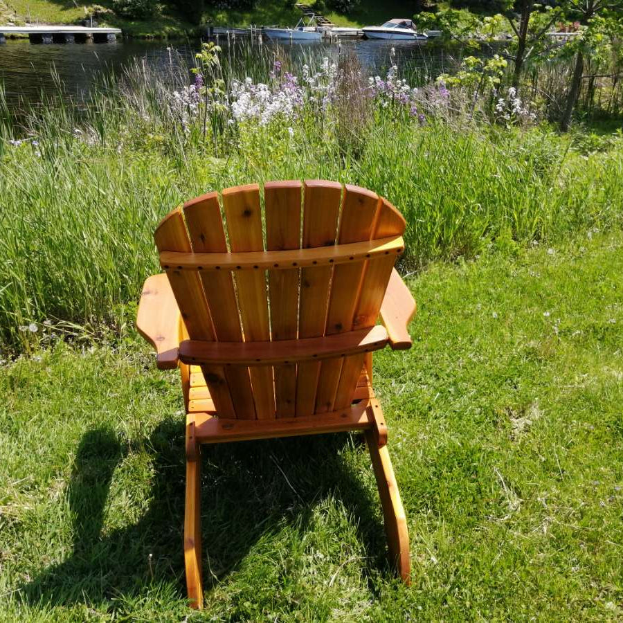 Wooden Royal Upright Adirondack Chair, easiest to get in and out of, partial kit(Large)