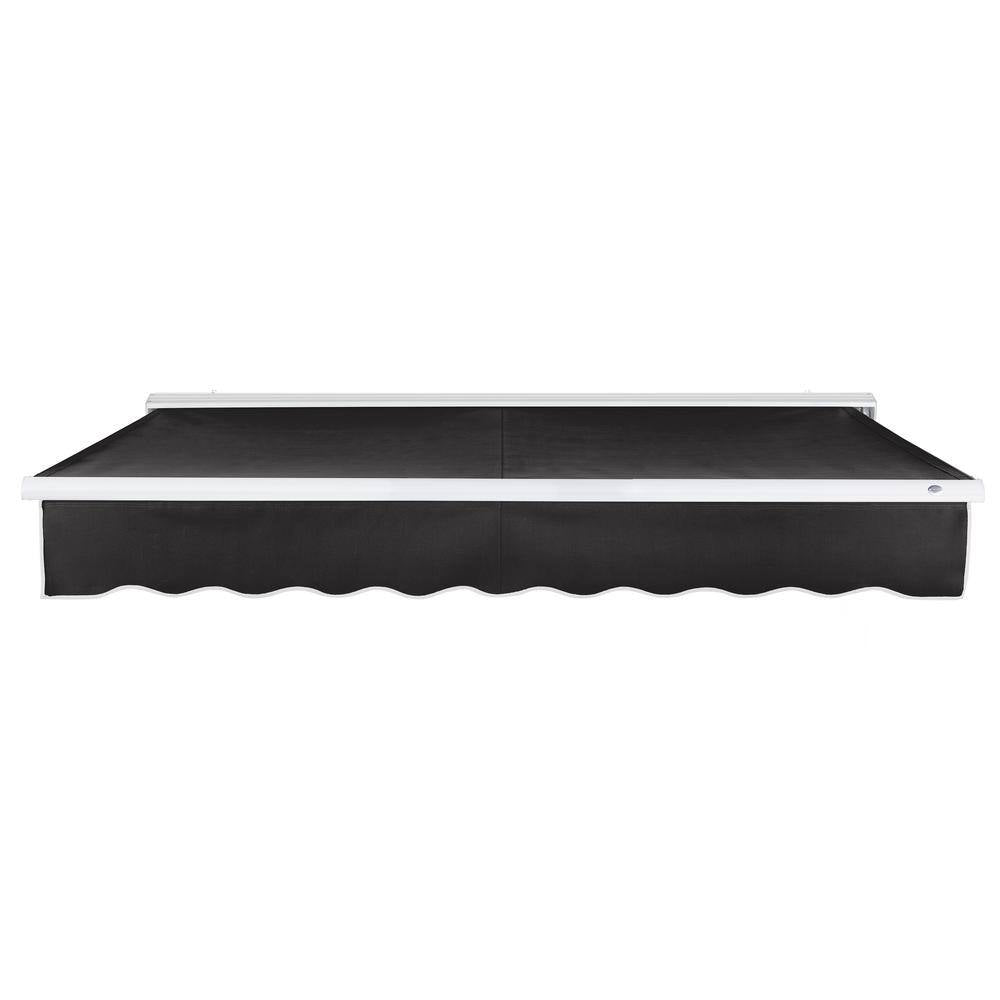 12 Ft. Destin Right Motorized Retractable Awning 144 In. W X 10.38 In. H X 120 In. D Acrylic Fabric in Black