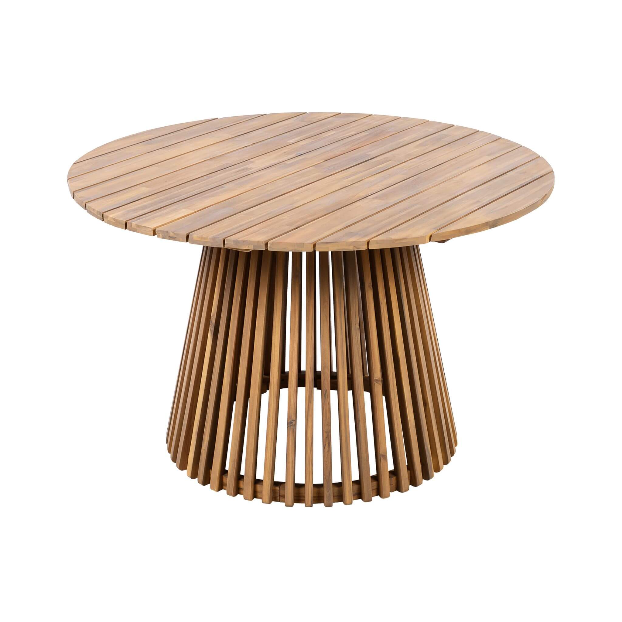 5-Piece Acacia Wood Outdoor Dining Set with Braided Chairs & Cushions | Alora