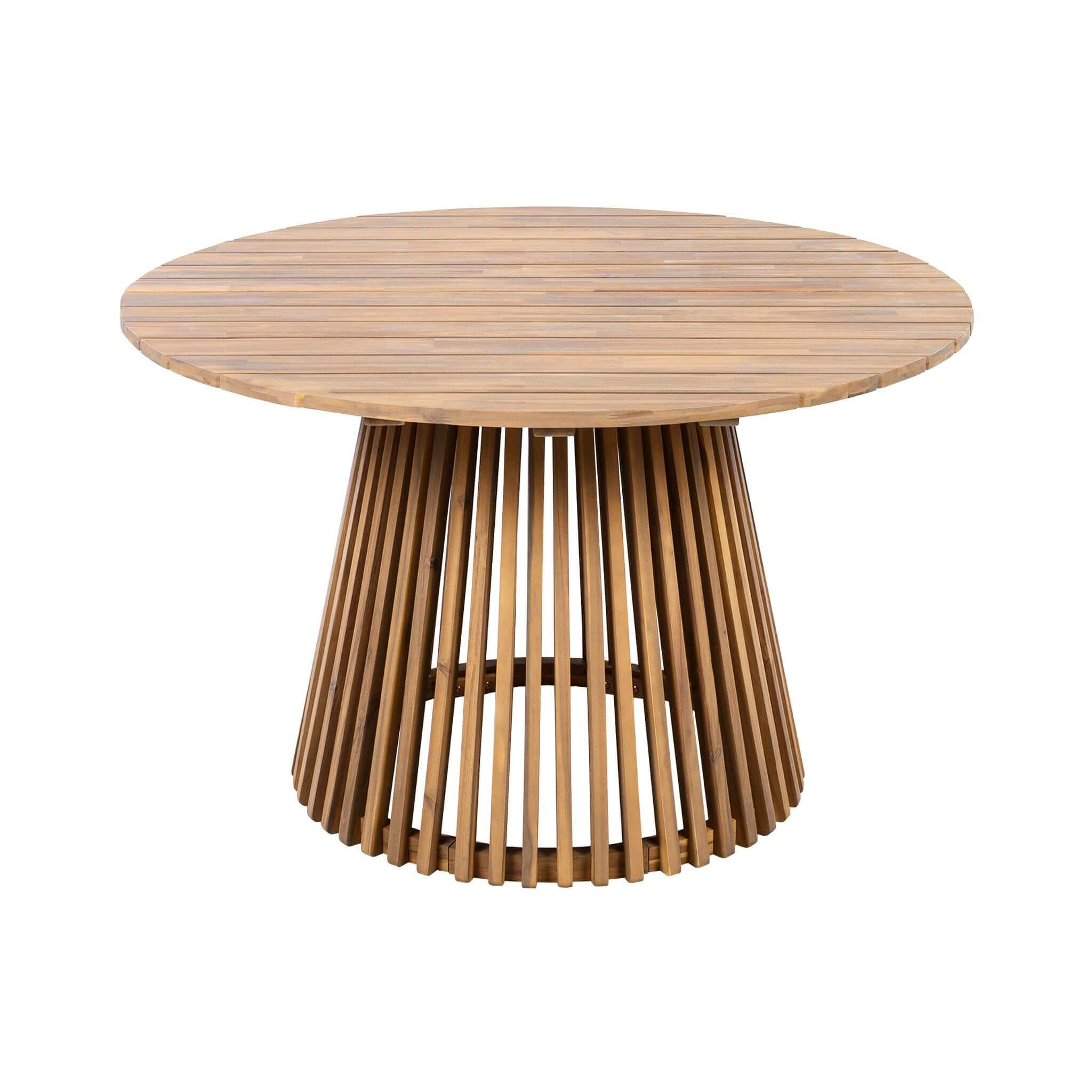 5-Piece Acacia Wood Outdoor Dining Set with Braided Chairs & Cushions | Alora